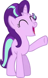 Size: 3160x5089 | Tagged: safe, artist:ironm17, derpibooru import, starlight glimmer, pony, a hearth's warming tail, eyes closed, simple background, singing, solo, transparent background, vector