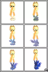 Size: 3254x4837 | Tagged: safe, artist:gutovi, derpibooru import, applejack, princess luna, alicorn, earth pony, pony, comic:why me!?, absurd resolution, comic, dream, dream walker luna, female, mare, no dialogue