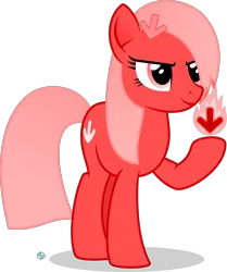 Size: 2000x2390 | Tagged: safe, artist:arifproject, derpibooru import, oc, oc:downvote, ponified, unofficial characters only, pony, derpibooru, burning, derpibooru ponified, downvote, downvote's downvotes, evil grin, grin, meta, raised hoof, simple background, smiling, smirk, solo, transparent background, vector