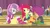Size: 1280x714 | Tagged: safe, derpibooru import, screencap, apple bloom, flash sentry, photo finish, scootaloo, sweetie belle, equestria girls, rainbow rocks, apple bloom's bow, belt, boots, bow, clothes, cutie mark crusaders, hair bow, pants, pouting, shoes, sitting