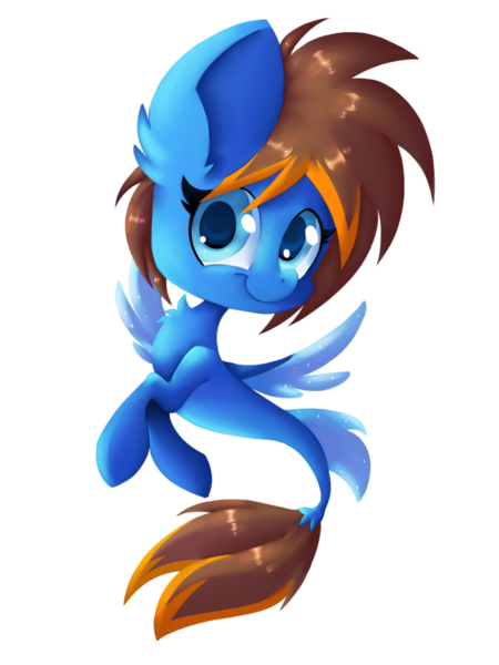 Size: 900x1200 | Tagged: safe, artist:blazemizu, derpibooru import, oc, unofficial characters only, merpony, pegasus, pony, seapony (g4), cute, female, simple background, solo, transparent background