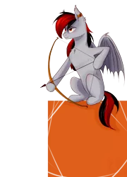 Size: 1800x2500 | Tagged: safe, artist:shiro-roo, derpibooru import, oc, ponified, unofficial characters only, bat pony, pony, arrow, bow (weapon), bow and arrow, horoscope, sagittarius, solo, weapon, zodiac