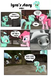 Size: 2264x3332 | Tagged: safe, artist:goatcanon, derpibooru import, derpy hooves, lyra heartstrings, night glider, pinkie pie, pony, comic:lyra's story, 3d, comic, heavy, soldier, source filmmaker, team fortress 2