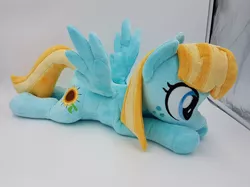 Size: 1586x1186 | Tagged: safe, artist:epicrainbowcrafts, derpibooru import, helia, pegasus, pony, beanie (plushie), irl, photo, plushie, prone, solo