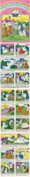 Size: 502x2921 | Tagged: safe, derpibooru import, official, baby applejack, baby blossom, baby firefly, baby glory, baby lickety split, gusty, lemon drop, majesty, pony, comic:my little pony (g1), color theory, comic, g1, horn, paint, show jumping, show stable, soap, that pony sure does love showjumping, twirled her magic horn, weather witch