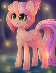 Size: 2400x3134 | Tagged: safe, artist:fluffymaiden, derpibooru import, oc, oc:sweet skies, unofficial characters only, firefly (insect), insect, pegasus, pony, female, high res, mare, solo