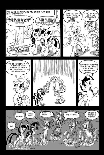 Size: 3316x4952 | Tagged: safe, artist:leon-z, derpibooru import, applejack, fluttershy, pinkie pie, rainbow dash, rarity, twilight sparkle, twilight sparkle (alicorn), alicorn, pony, comic:returns endings & beginnings, comic