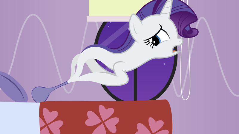 Size: 1920x1080 | Tagged: safe, artist:parclytaxel, derpibooru import, rarity, genie, pony, unicorn, ain't never had friends like us, ask generous genie rarity, bed, bedroom, blinds, bottle, female, geniefied, looking back, mare, night, open mouth, solo, stars, vector, window