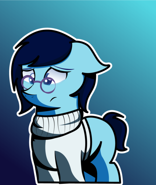 Size: 1000x1186 | Tagged: safe, artist:moonlightfan, derpibooru import, ponified, pony, atg 2017, inside out, newbie artist training grounds, pixar, sadness, sadness (inside out), solo