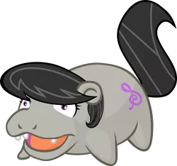 Size: 1620x1517 | Tagged: safe, artist:haetran, derpibooru import, octavia melody, pony, slowpoke (pokémon), pokémon, simple background, solo, transparent background, vector, what has magic done, what has science done