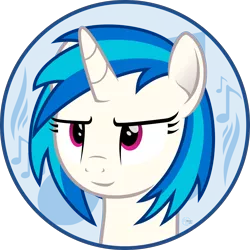 Size: 2200x2200 | Tagged: safe, artist:arifproject, derpibooru import, vinyl scratch, pony, unicorn, arif's circle vector, bust, circle, female, mare, portrait, simple background, smiling, solo, transparent background, vector