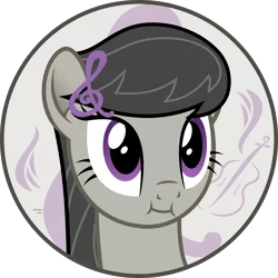 Size: 2200x2200 | Tagged: safe, artist:arifproject, derpibooru import, octavia melody, earth pony, pony, :i, arif's circle vector, bust, circle, female, mare, portrait, simple background, smiling, solo, transparent background, vector