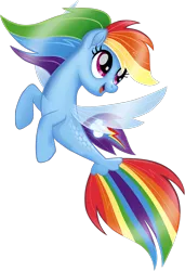 Size: 1688x2473 | Tagged: derpibooru import, my little pony: the movie, rainbow dash, safe, sea ponies, seaponified, seapony (g4), seapony rainbow dash, simple background, solo, species swap, transparent background