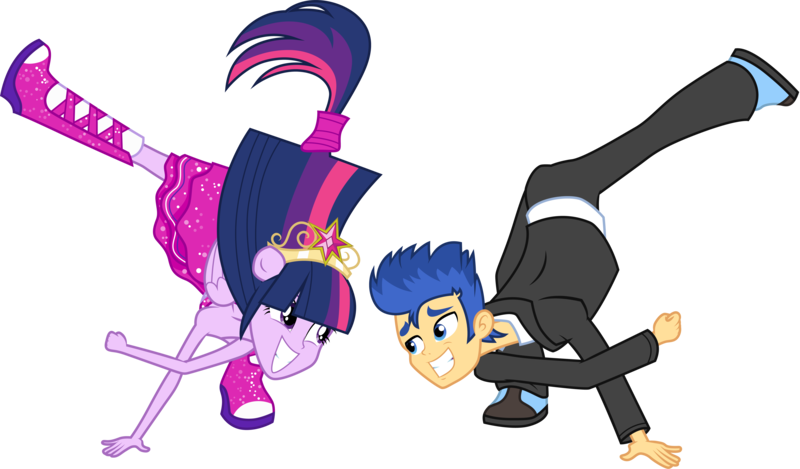 Size: 5121x3001 | Tagged: safe, artist:cloudyglow, derpibooru import, flash sentry, twilight sparkle, equestria girls, equestria girls (movie), big crown thingy, clothes, dancing, element of magic, female, flashlight, jewelry, looking at each other, male, ponied up, regalia, shipping, simple background, smiling, straight, transparent background, vector