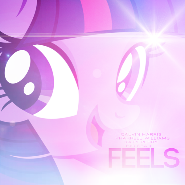 Size: 800x800 | Tagged: safe, artist:luckreza8, artist:penguinsn1fan, derpibooru import, twilight sparkle, pony, big sean, bust, calvin harris, cover, feels (song), katy perry, parody, pharrell williams, portrait, solo, song reference