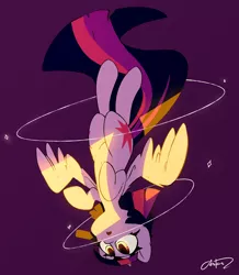 Size: 4236x4860 | Tagged: safe, artist:bloodatius, derpibooru import, twilight sparkle, twilight sparkle (alicorn), alicorn, pony, absurd resolution, female, mare, solo, upside down