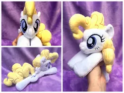 Size: 1600x1200 | Tagged: safe, artist:equinepalette, derpibooru import, surprise, pony, beanie (plushie), hand, irl, photo, plushie, prone, solo