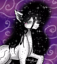 Size: 960x1080 | Tagged: safe, artist:jessicanyuchi, derpibooru import, oc, oc:la'mor, oc:lamor, unofficial characters only, big cat, lynx, original species, pony, digital, digital art, galaxy, sexy, solo, speedpaint, stars, video