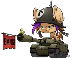 Size: 1136x904 | Tagged: safe, artist:kez, derpibooru import, oc, unofficial characters only, pegasus, pony, bang, helmet, nazi, pickelhaube, rubber duck, simple background, solo, swastika, tank (vehicle), transparent background