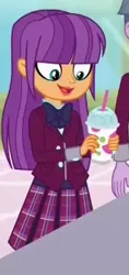 Size: 176x373 | Tagged: safe, derpibooru import, screencap, ginger owlseye, eqg summertime shorts, equestria girls, shake things up!, background human, clothes, cropped, crystal prep academy uniform, cute, female, school uniform, smoothie