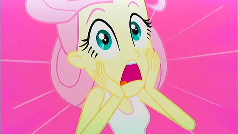 Size: 1400x787 | Tagged: safe, derpibooru import, screencap, fluttershy, epic fails (equestria girls), eqg summertime shorts, equestria girls, screaming, shocked