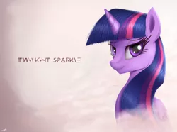 Size: 1024x762 | Tagged: safe, artist:jeki, derpibooru import, twilight sparkle, twilight sparkle (alicorn), alicorn, pony, female, looking at you, mare, simple background, smiling, solo, text