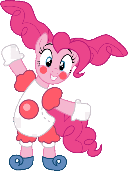 Size: 768x1024 | Tagged: safe, artist:cloudyglow, derpibooru import, edit, pinkie pie, earth pony, pony, animated, clothes, cosplay, costume, female, gif, mare, mr. mime, nintendo, pokémon, seizure warning, simple background, solo, transparent background