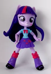 Size: 869x1258 | Tagged: safe, artist:whatthehell!?, derpibooru import, twilight sparkle, equestria girls, boots, clothes, doll, equestria girls minis, irl, merchandise, photo, shoes, toy