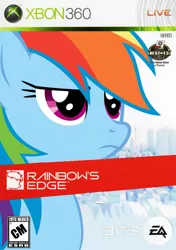 Size: 704x1000 | Tagged: safe, artist:nickyv917, derpibooru import, rainbow dash, ponified, pony, box art, crossover, game cover, mirror's edge, video game, xbox 360