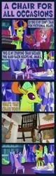 Size: 1500x4664 | Tagged: alicorn, artist:phucknuckl, book, bubsy's chair, chair, changedling, changeling, comic, couch, derpibooru import, edit, edited screencap, king thorax, safe, screencap, screencap comic, thorax, triple threat, twilight's castle, twilight sparkle, twilight sparkle (alicorn)