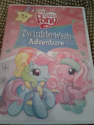 Size: 720x960 | Tagged: safe, derpibooru import, pinkie pie (g3), rainbow dash (g3), twinkle wish, pony, twinkle wish adventure, dvd, dvd cover, g3.5, irl, photo