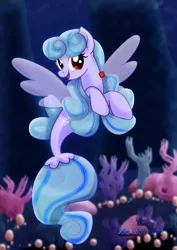 Size: 1600x2263 | Tagged: artist:jucamovi1992, cute, derpibooru import, female, looking at you, mare, my little pony: the movie, oc, safe, seaponified, seapony (g4), smiling, solo, species swap, underwater, unofficial characters only