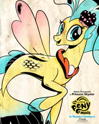 Size: 707x885 | Tagged: derpibooru import, kristin chenoweth, movie poster, my little pony logo, my little pony: the movie, official, poster, princess skystar, safe, seapony (g4), solo