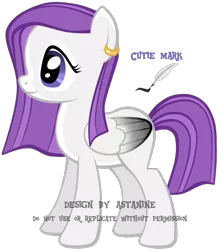 Size: 463x529 | Tagged: safe, artist:petraea, derpibooru import, oc, oc:silver quill (petraea), unofficial characters only, pegasus, pony, colored wings, colored wingtips, female, mare, simple background, solo, transparent background, vector, wings