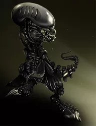 Size: 762x1000 | Tagged: safe, artist:hereticofdune, derpibooru import, ponified, alien, pony, xenomorph, alien (franchise), crossover