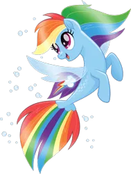 Size: 871x1152 | Tagged: derpibooru import, female, mare, my little pony: the movie, rainbow dash, safe, seaponified, seapony (g4), seapony rainbow dash, simple background, solo, species swap, transparent background