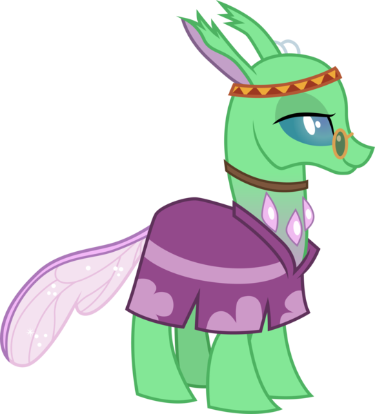 Size: 3001x3312 | Tagged: .ai available, artist:cloudyglow, changedling, changeling, clothes, derpibooru import, free love (changedling), hippieling, pince-nez, safe, simple background, smiling, solo, to change a changeling, transparent background, vector