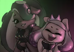 Size: 1817x1280 | Tagged: safe, artist:katputze, derpibooru import, ponified, anthro, pony, cloud, crossover, female, marina (splatoon 2), nintendo, off the hook, pearl (splatoon 2), splatoon