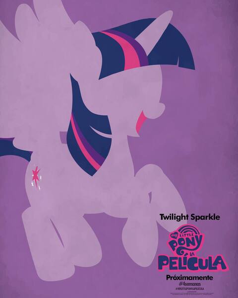 Size: 1638x2048 | Tagged: safe, derpibooru import, twilight sparkle, twilight sparkle (alicorn), alicorn, pony, my little pony: the movie, my little pony logo, poster, solo, spanish