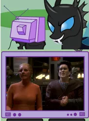 Size: 511x698 | Tagged: changeling, changeling (star trek), deep space nine, derpibooru import, ds9, exploitable meme, female, meme, obligatory pony, photo, safe, star trek, star trek: deep space nine, tv meme, vorta, weyoun