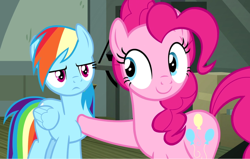 Size: 1084x690 | Tagged: safe, derpibooru import, screencap, pinkie pie, rainbow dash, daring done?, cute