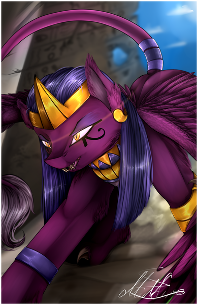 Size: 1988x3056 | Tagged: artist:midfire, daring done?, derpibooru import, safe, solo, sphinx, sphinx (character)