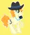 Size: 462x529 | Tagged: safe, artist:tiger-puppy, derpibooru import, press pass, press release (character), pony, camera, cutie mark, female, hat, image, mare, one eye closed, png, simple background, smiling, solo, wink