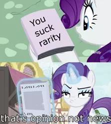 Size: 1314x1473 | Tagged: safe, derpibooru import, edit, edited screencap, screencap, rarity, pony, unicorn, it isn't the mane thing about you, angry dad, book, female, magazine, magazine cover rarity, mare, solo, the simpsons