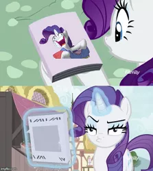 Size: 500x560 | Tagged: safe, derpibooru import, edit, edited screencap, screencap, rarity, pony, unicorn, fame and misfortune, it isn't the mane thing about you, exploitable meme, faic, female, magazine cover rarity, mare, meme, needs more jpeg, rarisnap, solo, why i'm creating a gown darling