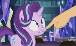 Size: 1527x931 | Tagged: safe, derpibooru import, edit, edited screencap, screencap, starlight glimmer, pony, unicorn, it isn't the mane thing about you, boop, boop edit, female, finger, hand, mare