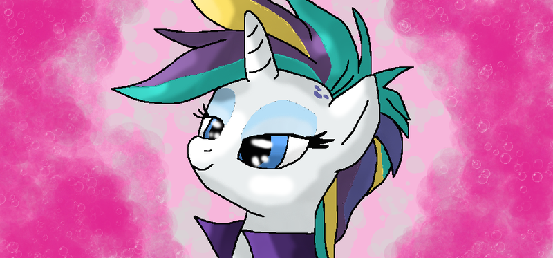 Size: 1006x469 | Tagged: safe, artist:mojo1985, derpibooru import, rarity, pony, unicorn, it isn't the mane thing about you, abstract background, alternate hairstyle, female, mare, mohawk, punk, raripunk, solo