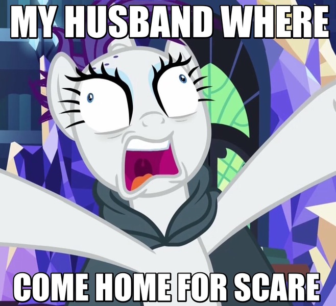 Size: 1185x1080 | Tagged: safe, derpibooru import, edit, edited screencap, screencap, rarity, pony, unicorn, it isn't the mane thing about you, caption, cloak, clothes, faic, female, game grumps, grumpcade, image macro, mare, meme, oneyplays, only eggs can sustain me, raribald, solo, text, the simpsons, twilight's castle