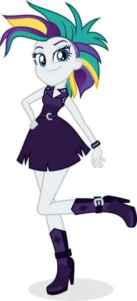 Size: 3918x8622 | Tagged: safe, artist:punzil504, derpibooru import, rarity, equestria girls, it isn't the mane thing about you, absurd resolution, alternate hairstyle, boots, clothes, dress, equestria girls interpretation, female, high heel boots, looking at you, miniskirt, punk, raised leg, raripunk, scene interpretation, shoes, short hair, simple background, skirt, smiling, solo, that was fast, transparent background, vector