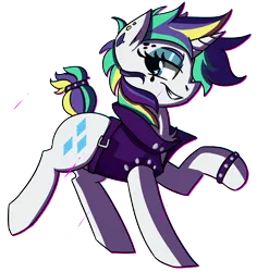 Size: 2826x2860 | Tagged: safe, artist:themodpony, deleted from derpibooru, derpibooru import, rarity, pony, unicorn, it isn't the mane thing about you, alternate hairstyle, female, mare, punk, purple rain, rain, raripunk, simple background, solo, transparent background